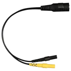   DG-LAB - elektrodefordeler fra 2,5 mm-kontakt til 2 mm (svart)