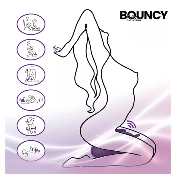 Bouncy Bliss Classic - oppblåsbar putemassasjer (lilla)