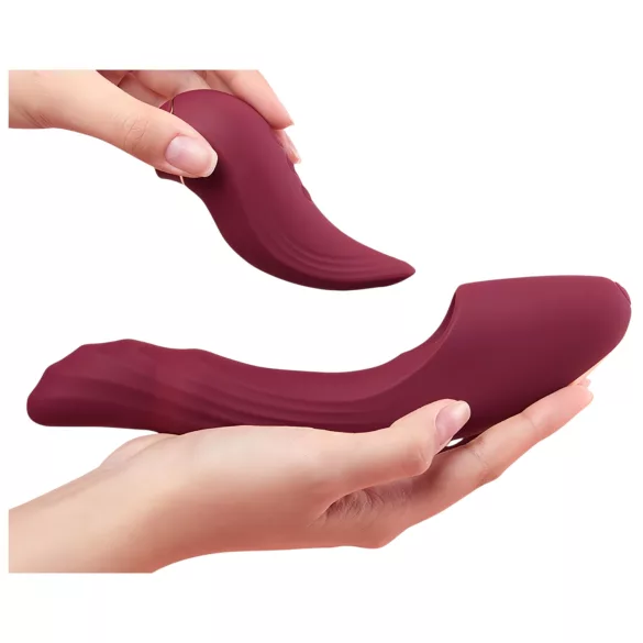 Vibeconnect - 2-i-1 G-punkt- og klitorisvibrator (rød)