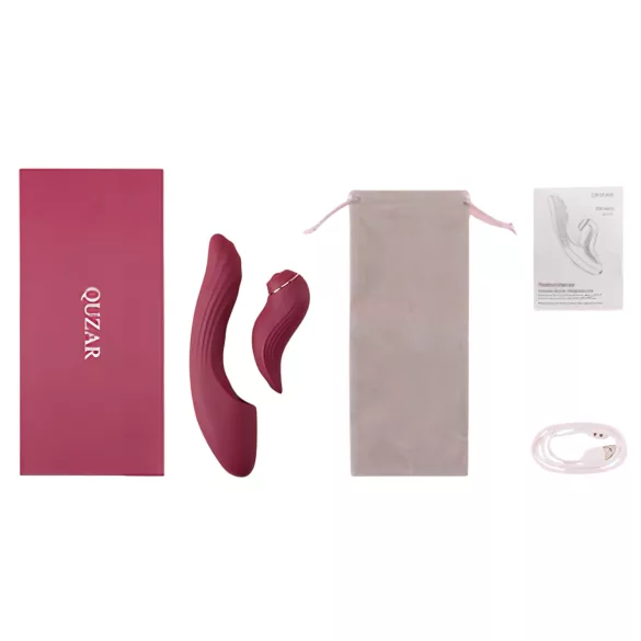 Vibeconnect - 2-i-1 G-punkt- og klitorisvibrator (rød)