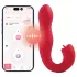 Honey Play Box Joi Thrust 2 - smart støtende, slikkende vibrator (rød)