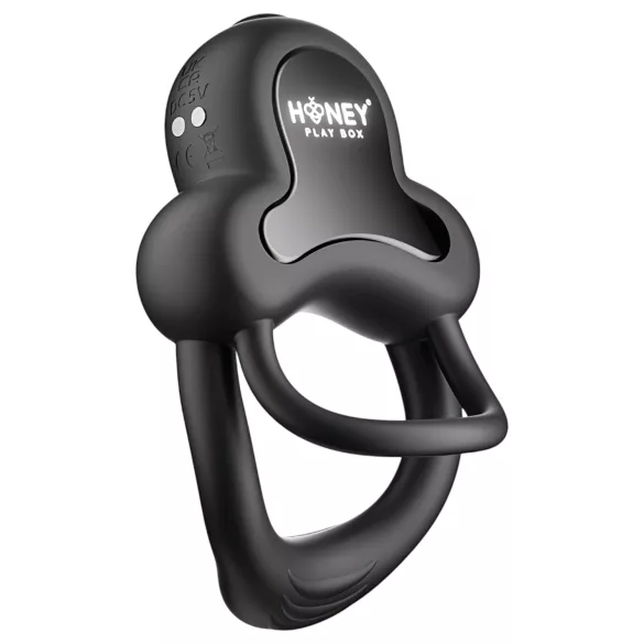 Honey Play Box Anello - app-styrt vibrerende penis- og pungring for menn (svart)