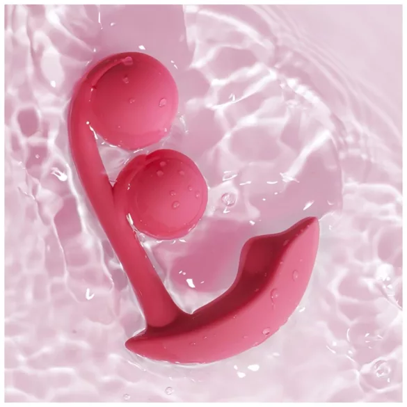 Honey Play Box Melody - appstyrt 2‑i‑1 vibrator med perler (rød)