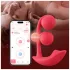 Honey Play Box Melody - appstyrt 2‑i‑1 vibrator med perler (rød)