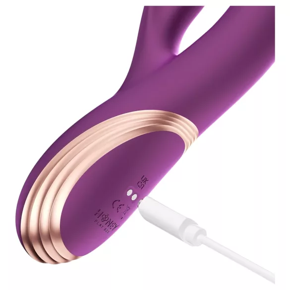 Honey Play Box Gem - App-styrt perlende G-punkt- og klitorisvibrator (lilla)