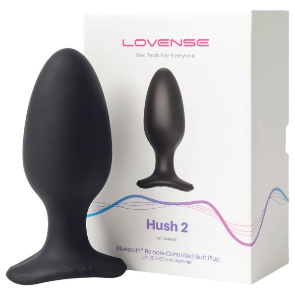 LOVENSE Hush 2 L - oppladbar liten analvibrator (57mm) - svart