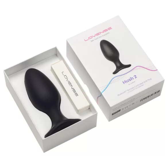 LOVENSE Hush 2 L - oppladbar liten analvibrator (57mm) - svart