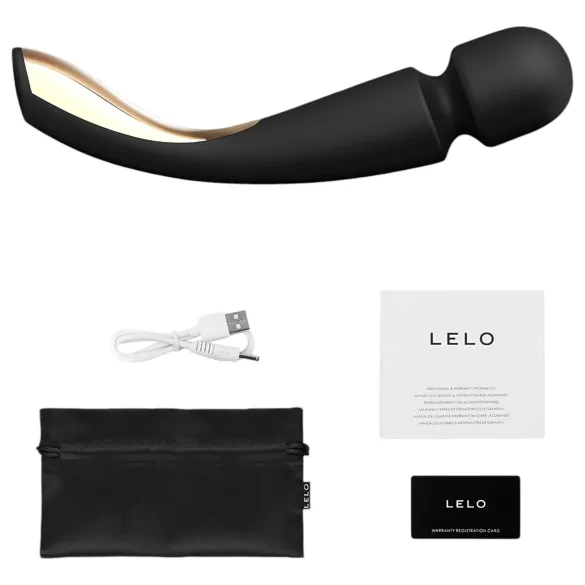 LELO Smart Wand 2 - stor - oppladbar massasjestav (svart)