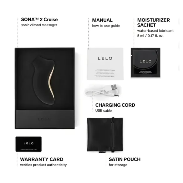 LELO Sona 2 Cruise - lydbølgevibrator for klitoris (svart)