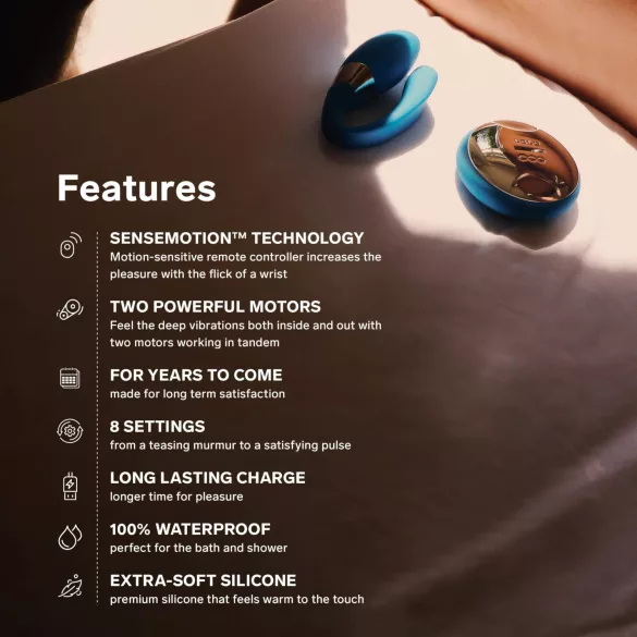 LELO Tiani Duo - Silikon parvibrator (blå)