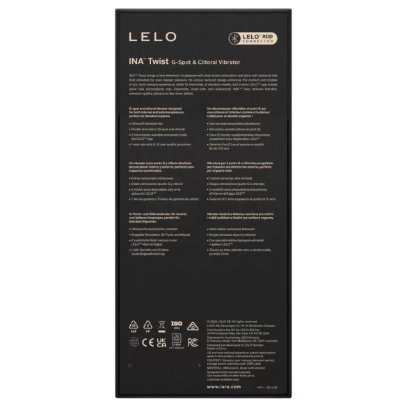 LELO INA Twist - appstyrt G-punktvibrator med klitorisstimulator (lilla)