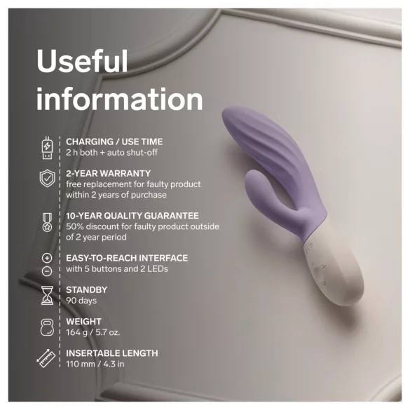 LELO INA Twist - appstyrt G-punktvibrator med klitorisstimulator (lilla)