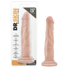 Dr. Skin 19cm realistisk dildo med sugekopp - naturfarge