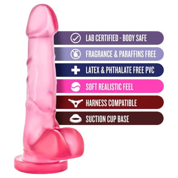 B Yours Søt og Fast 4 - herdet dildo - 18cm (rosa)