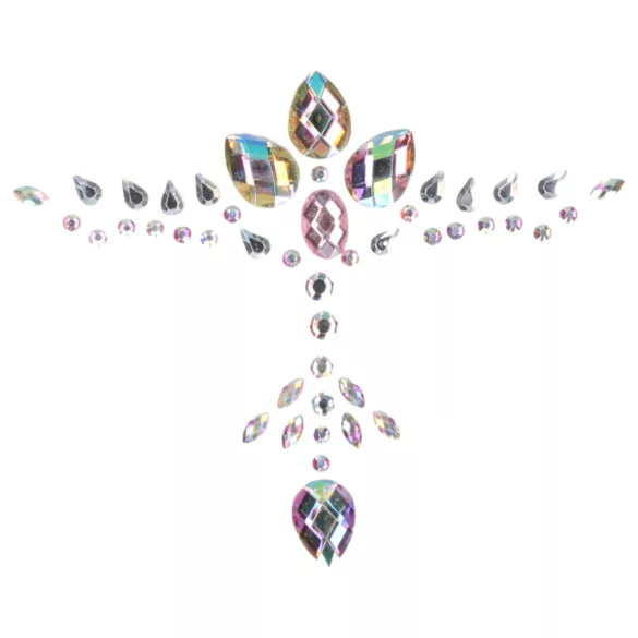 Le Désir - Glitrende brysttatovering (regnbue)