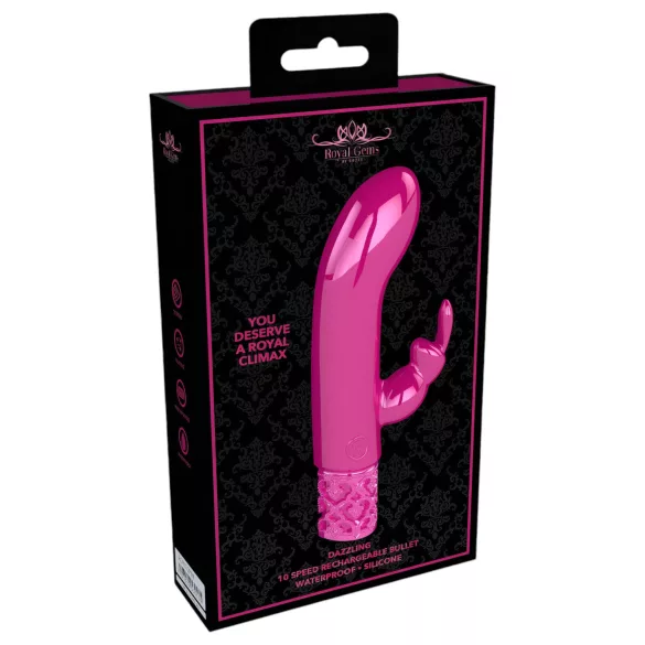 Royal Gems Dazzling - oppladbar klitorisstimulator (rosa)