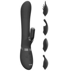 Vive Chou - 4-i-1 klitorisstav-vibrator (svart)