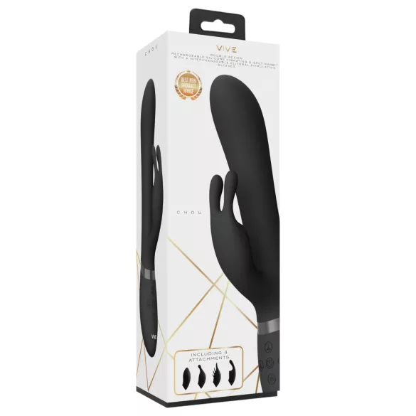Vive Chou - 4-i-1 klitorisstimulator med arm (svart)