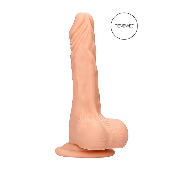 RealRock Dong 7 - naturtro dildo med testikler (17 cm) - naturlig