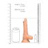 RealRock Dong 7 - naturtro dildo med testikler (17 cm) - naturlig