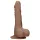 RealRock Dong 7 - naturtro dildo med pung (17 cm) - mørk natur