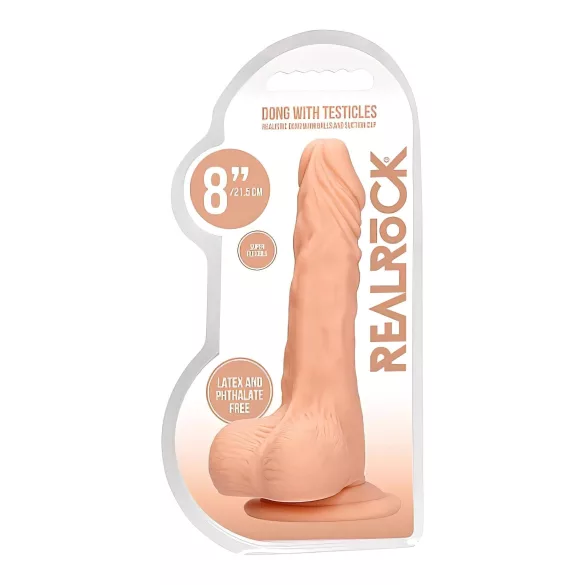 RealRock 20cm Naturtro Dildo med Pung