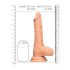 RealRock 10" - naturtro dildo med testikler (25 cm) - naturfarge