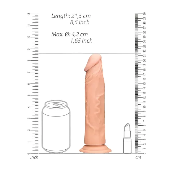 RealRock Dong 8 - naturtro dildo (20 cm) - natur