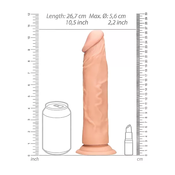 RealRock Dong 10 - naturtro dildo (25 cm) - naturlig