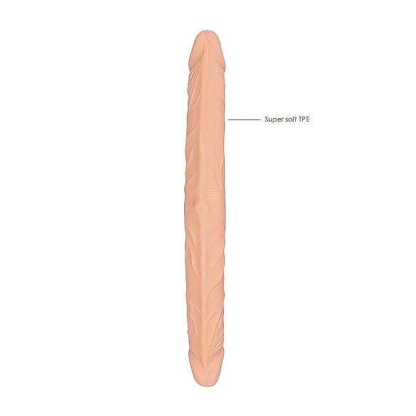 RealRock Dobbel Dildo 14" - naturlig (36 cm)