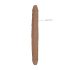 RealRock Dobbel Dong 18 - dobbelt dildo (46 cm) - mørk hudtone