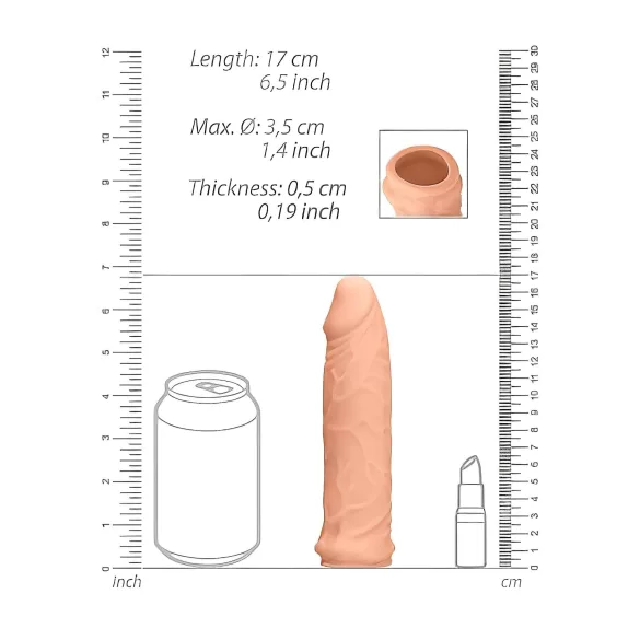 RealRock 6" penisovertrekk - naturtro nytelse