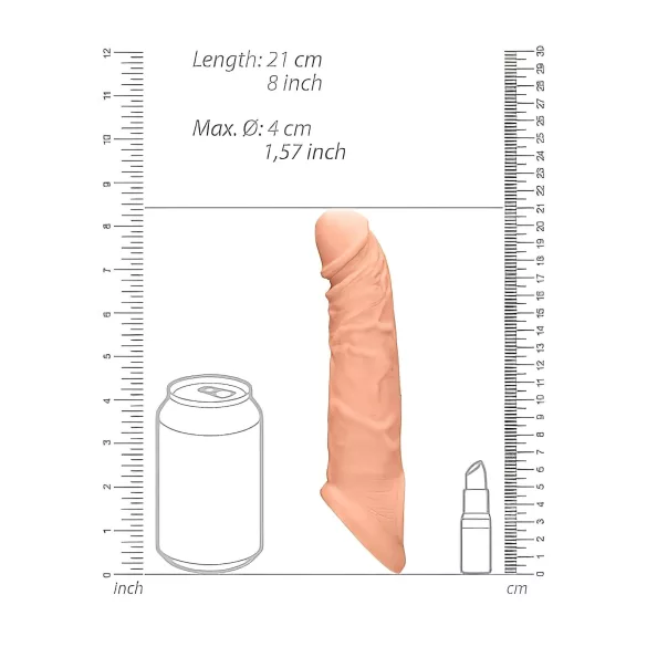 RealRock Penishylster 21cm - naturlig