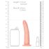 RealRock Slim - realistisk dildo - 15,5 cm (naturlig)