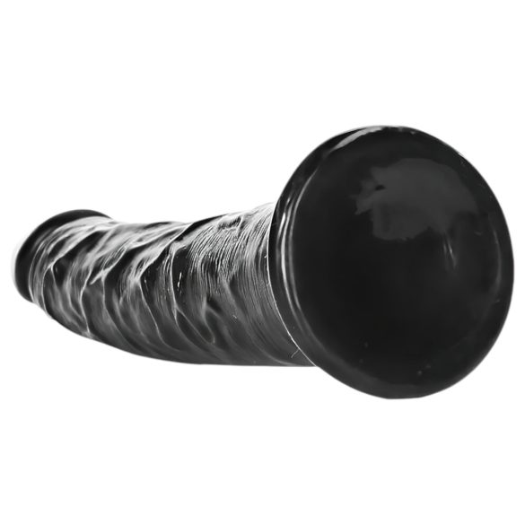 RealRock Slim realistisk dildo - 15,5 cm (svart)