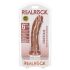 RealRock realistisk dildo - 15,5 cm (mørk natur)