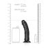 RealRock - realistisk dildo med sugekopp - 15,5cm (svart)