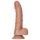 RealRock - sugekopp dildo med testikler - 15,5 cm (mørk hudfarge)