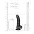 RealRock - realistisk dildo med sugekopp - 15,5cm (svart)