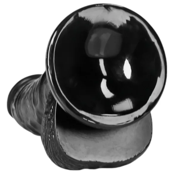 RealRock - realistisk dildo med sugekopp - 15,5cm (svart)