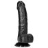 RealRock - realistisk dildo med sugekopp - 15,5cm (svart)