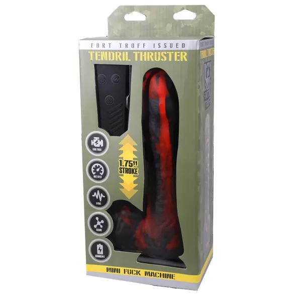 Doc Johnson Mini F-Maskin - trådløs støtvibrator (rød)