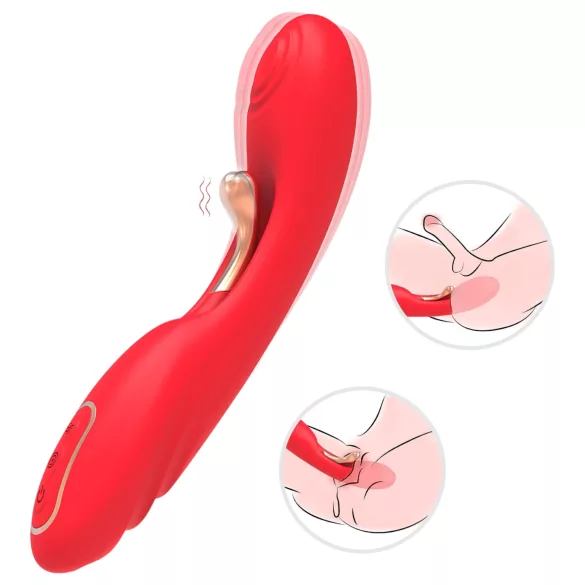 Bestoy - G-punkt-vibrator med tunge (rød)
