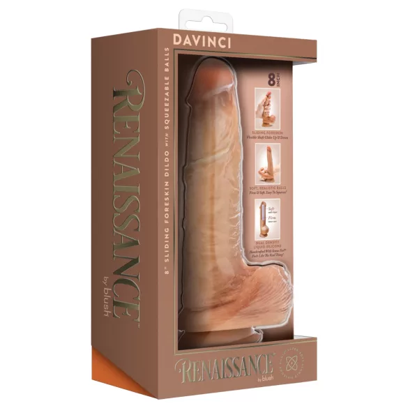 Blush Renaissance - realistisk dildo med bevegelig forhud (hudfarget)