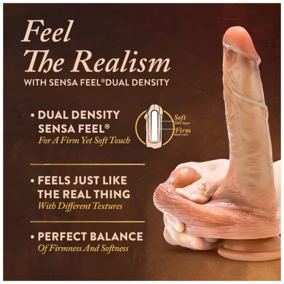 Blush Renaissance - realistisk dildo med bevegelig forhud (hudfarget)