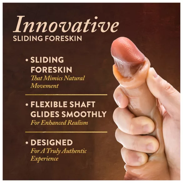 Blush Renaissance - realistisk dildo med bevegelig forhud (hudfarget)