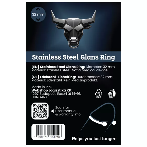 Rustfritt metall penisering - forsinkelse av utløsning (32mm)