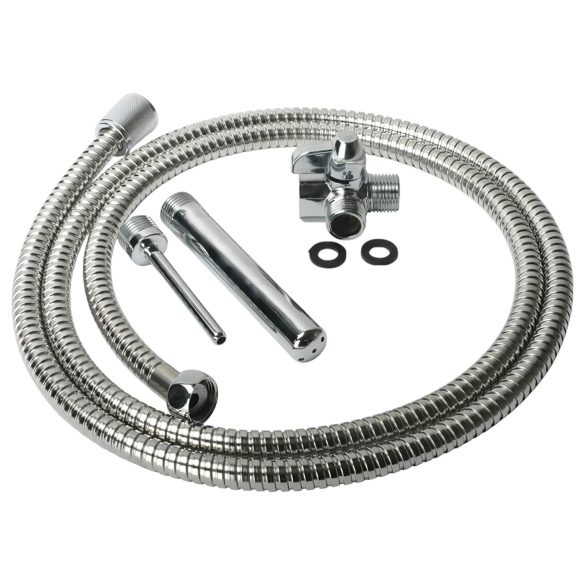 Dusj Enema - intim dusjsett i aluminium (sølv)