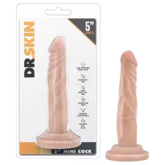   Dr. Skin 5 - realistisk dildo med sugekopp - hudfarget (14,5 cm)