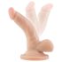 Dr. Skin 4 - realistisk sugekoppdildo med baller - natur (12cm)